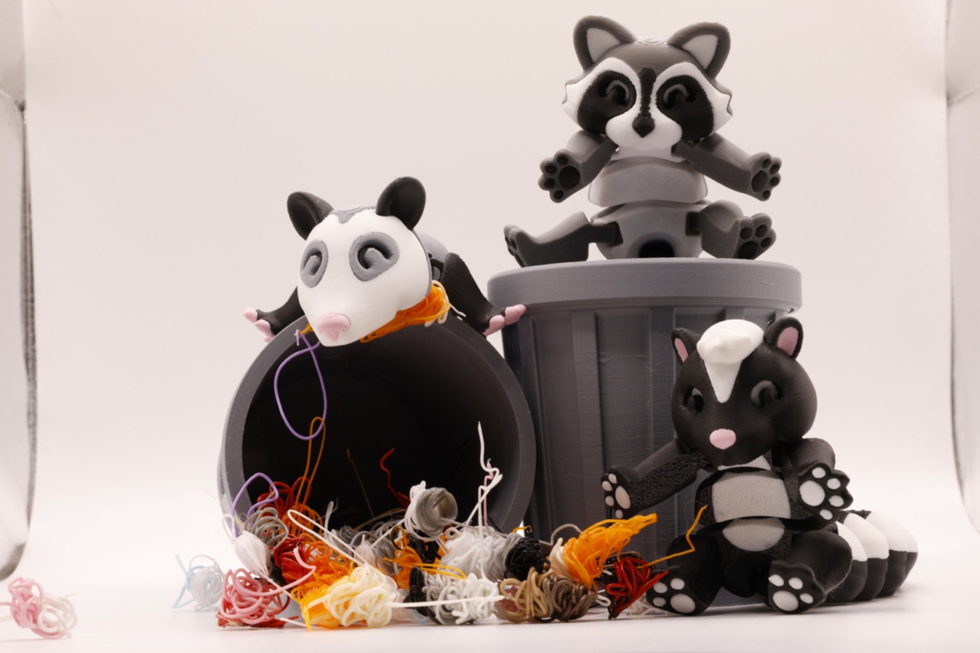 Trashcan Panda set