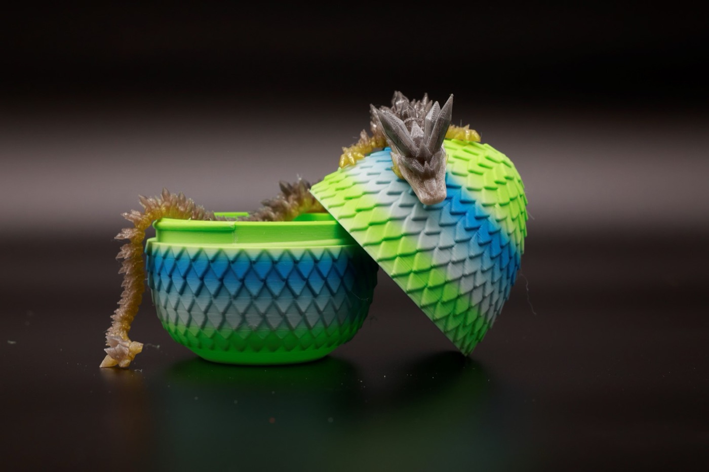 Ocean egg opened with a surprise dragon inside